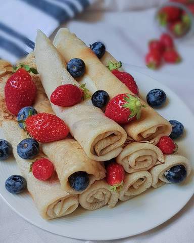 My recipe for crepes without egg and milk