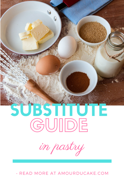 Mon guide de substitut en pâtisserie by Amourducake