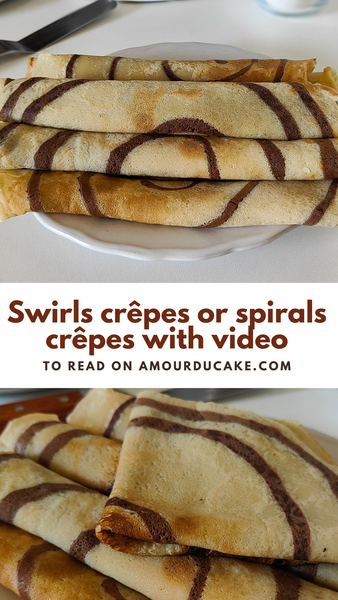 Swirls crepes or spirals crepes with video