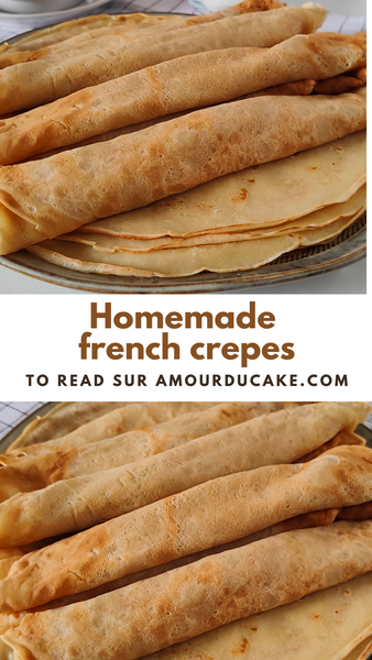 Homemade french crepes easy recipe with only 2 eggs